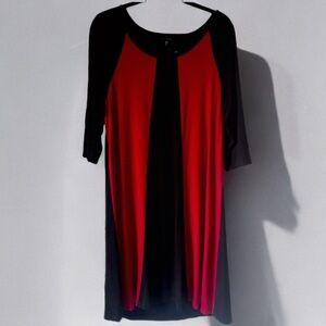 Karen Kane A Line Black And Red Jersey Dress NWOT